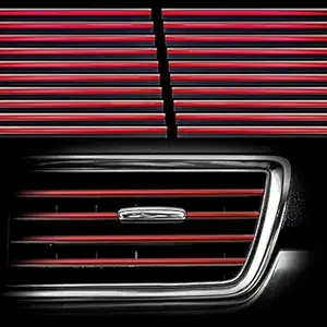 Red Universal Car AC Vent Outlet Decoration Strip