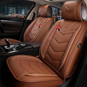 Superior Leather Luxury Car Seat Cover Compatible with Toyota Urban Cruiser Hyryder Tan + Beige (5 Year Warranty) (Sp) - D069/147